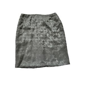 VTG D'ore 100% Silk Black Pencil Skirt Vintage Size 8